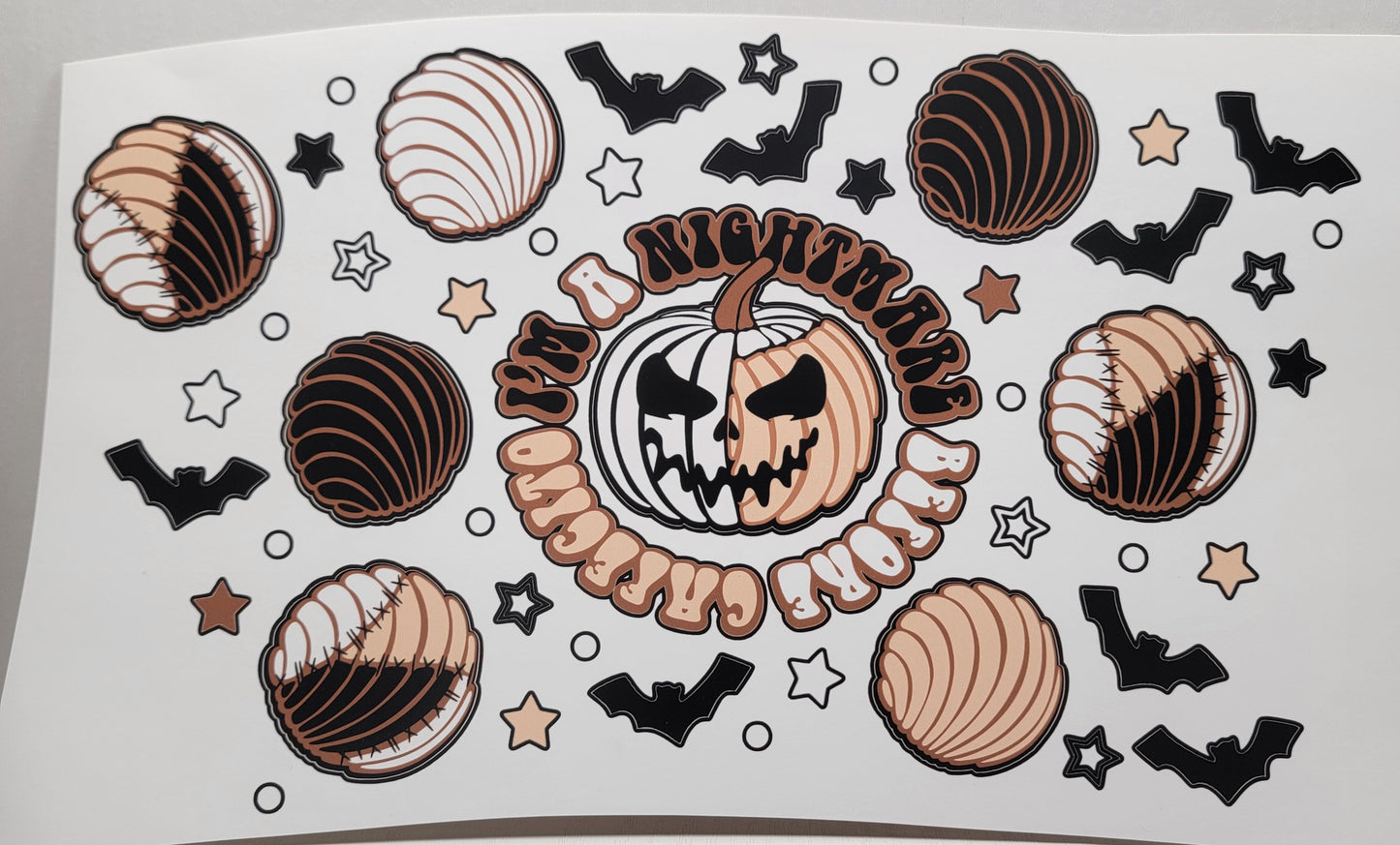 Halloween I'm A Nightmare Before Cafecito - READY TO SHIP 24 oz Cold Cup Wrap