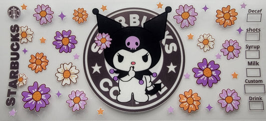 Spring Kitty Anime - 16 oz Libby UV DTF Wrap RTS