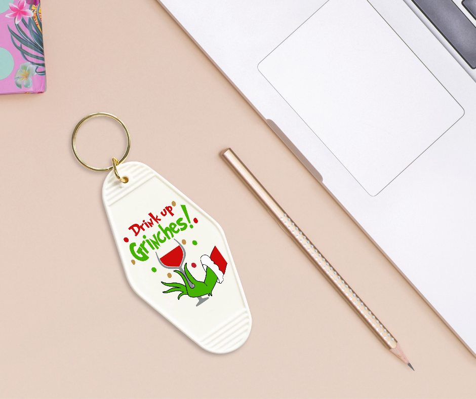 Christmas Drink Up - UVDTF Motel Keychain Set Of 6