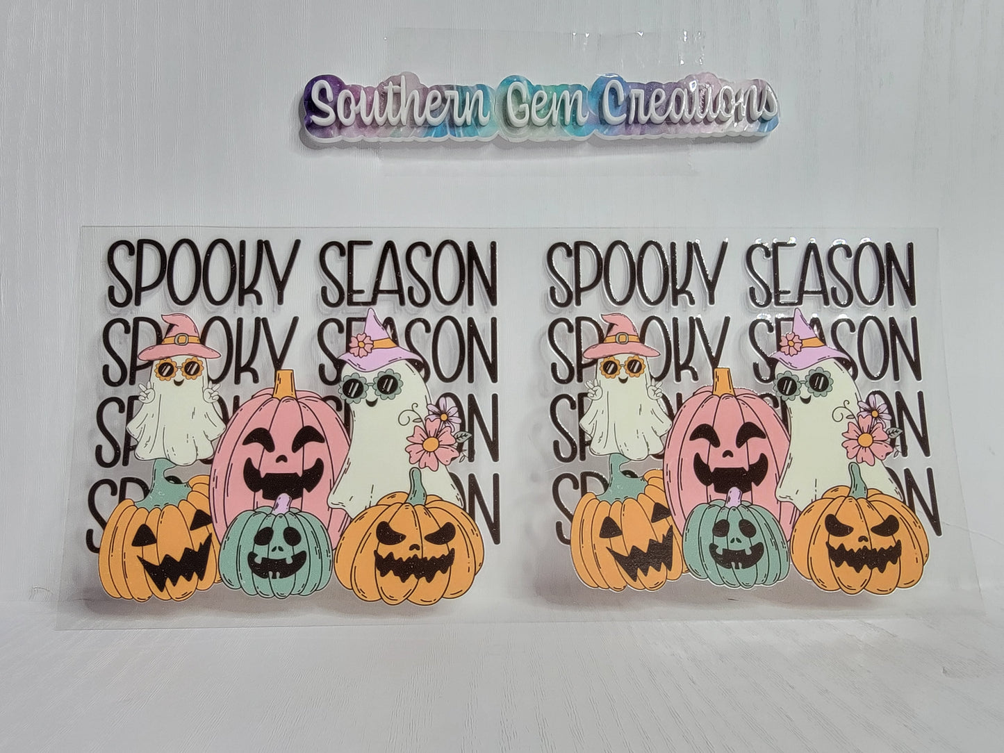 Halloween Spooky Season - 16 oz Libby UV DTF Wrap RTS