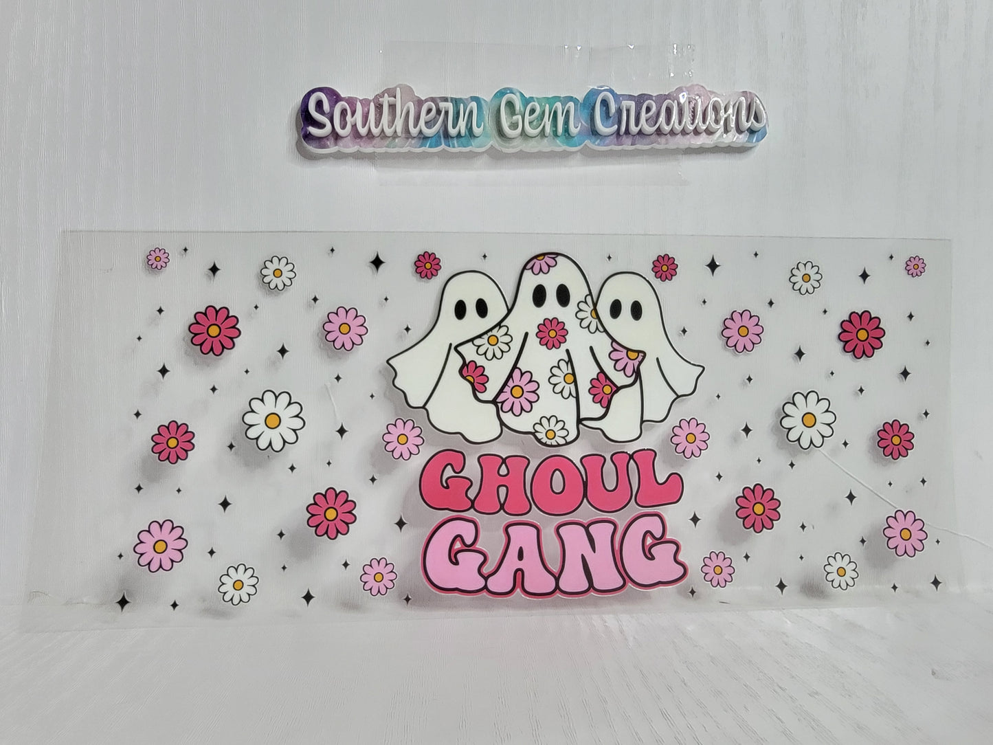 Halloween Ghoul Gang - 16 oz Libby UV DTF Wrap RTS