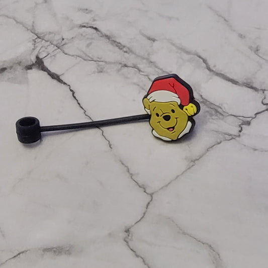 Christmas Yellow Bear - Silicone Straw Toppers Collection
