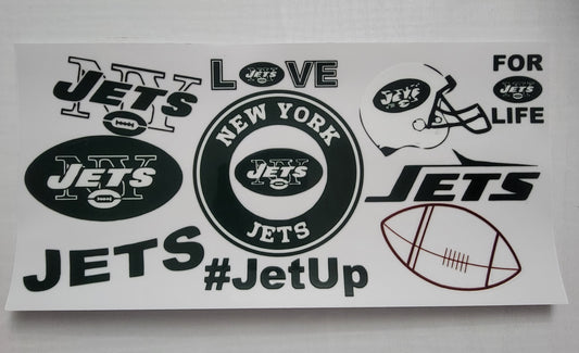 New York Jets Football Team - 16 oz Libby UV DTF RTS