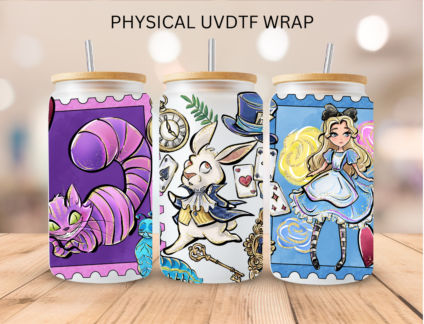 Wonderland Stamps Collection - 16 oz / 20 oz Libby UV DTF Wrap
