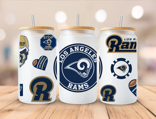 Football Rams - 16oz Libby UV DTF Wrap