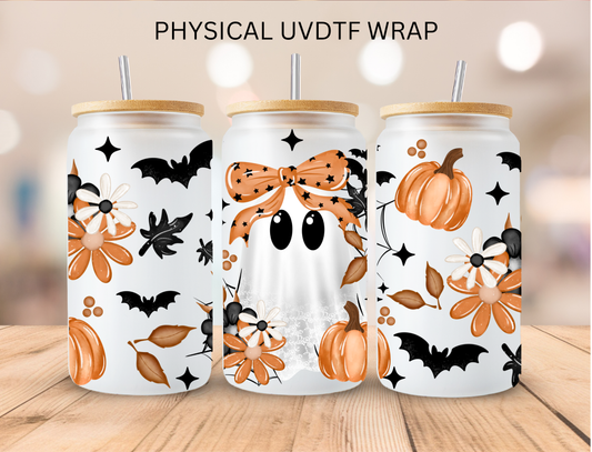 Halloween Boho Ghost - 16 oz / 20 oz Libby UV DTF Wrap