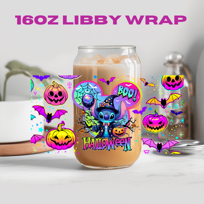 Halloween Funny Neon Collection - 16 oz / 20 oz Libby UV DTF Wrap