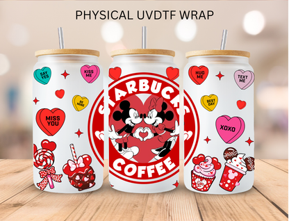 Mouse Crew Red Valentines Bundle Stitch - 16 oz / 20 oz Libby UV DTF