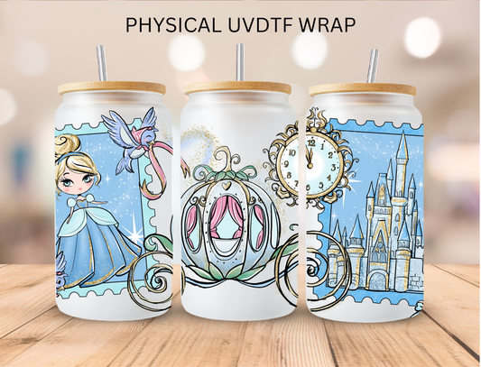 Glass Slipper Princess Stamp Collection - 16 oz / 20 oz Libby UV DTF Wrap