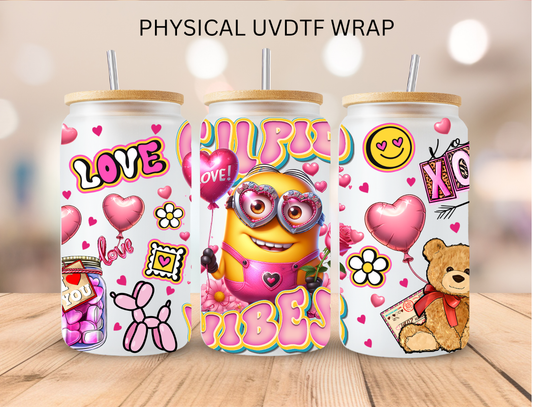 Valentines Cupid Vibes Minion - 16 oz / 20 oz Libby UV DTF