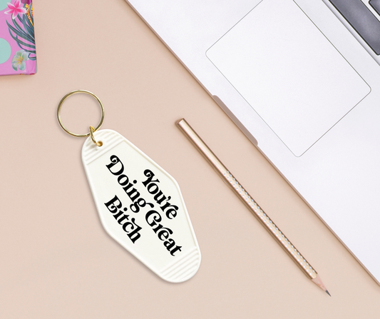 You're Doing Great - UVDTF Motel Keychain Set Of 6 RTS