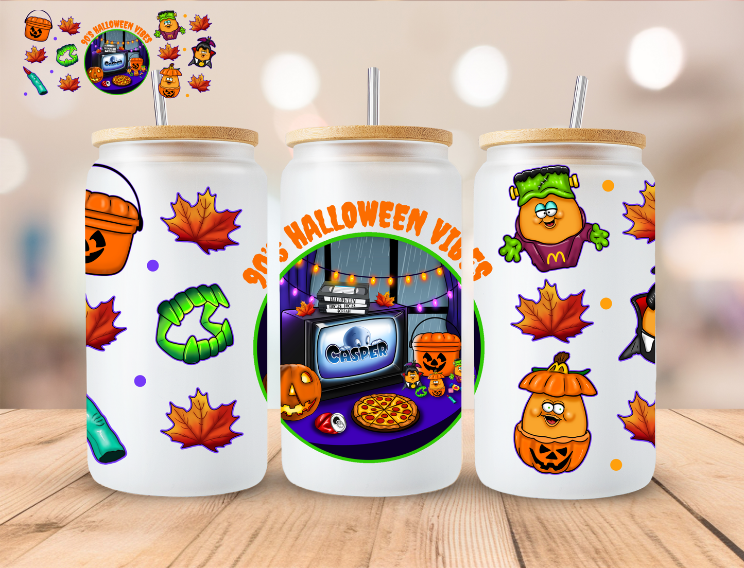 Halloween Nuggets - 16 oz / 20 oz Libby UV DTF Wrap