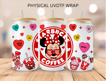 Mouse Crew Red Valentines Bundle Stitch - 16 oz / 20 oz Libby UV DTF