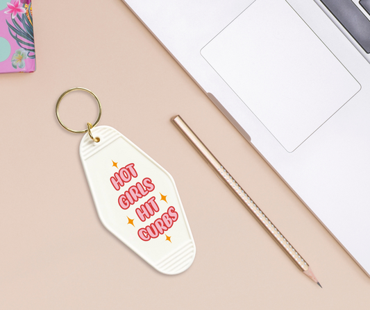 Hot Girls Hit Curbs - UVDTF Motel Keychain Set Of 6 RTS