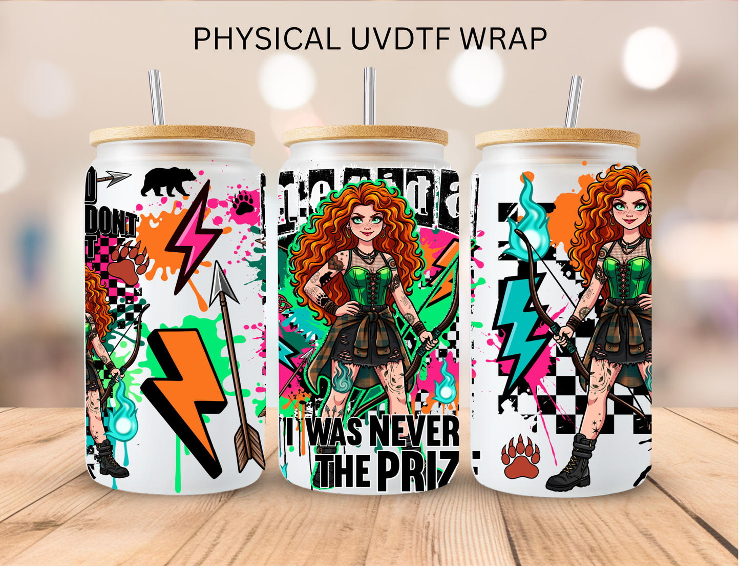 Archery Retro Princess - 16 oz / 20 oz Libby UV DTF Wrap