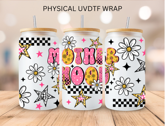 Retro Motherhood - 16 oz / 20 oz Libby UV DTF Wrap