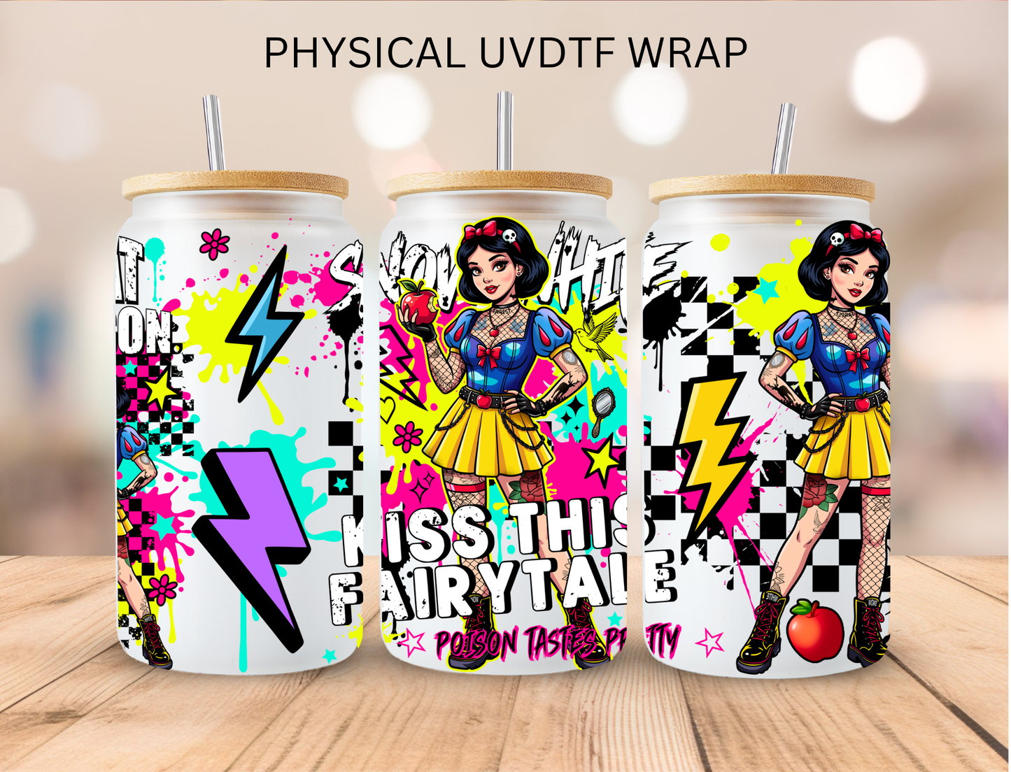 Apple Retro Princess - 16 oz / 20 oz Libby UV DTF Wrap