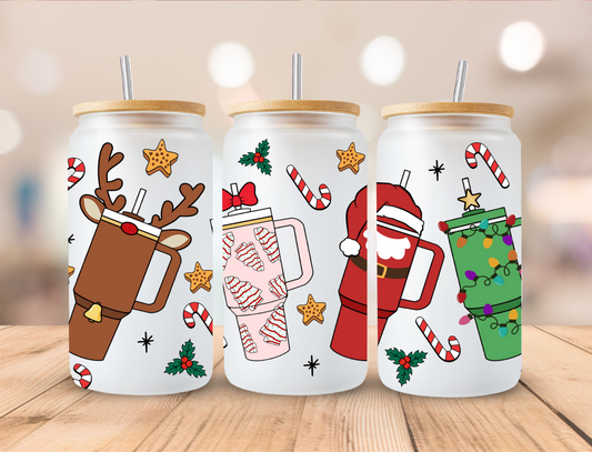 Christmas Tumblers - 16 oz Libby UV DTF