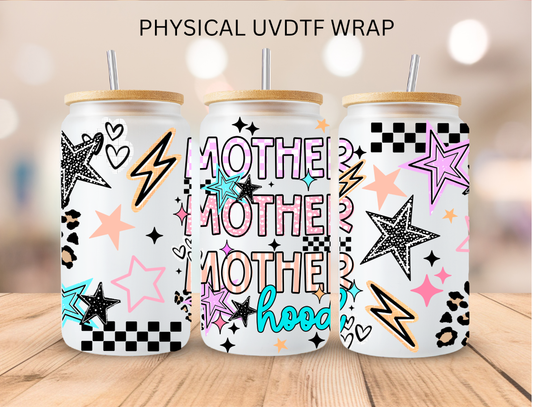Retro Motherhood - 16 oz / 20 oz Libby UV DTF Wrap