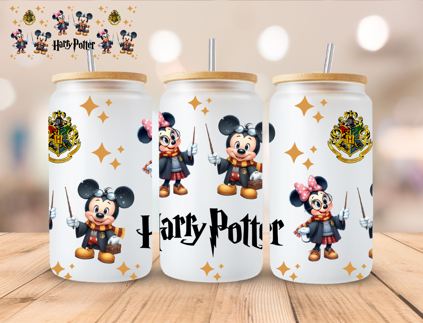 Wizard Mouse Couple - 16 oz / 20 oz Libby UV DTF Wrap