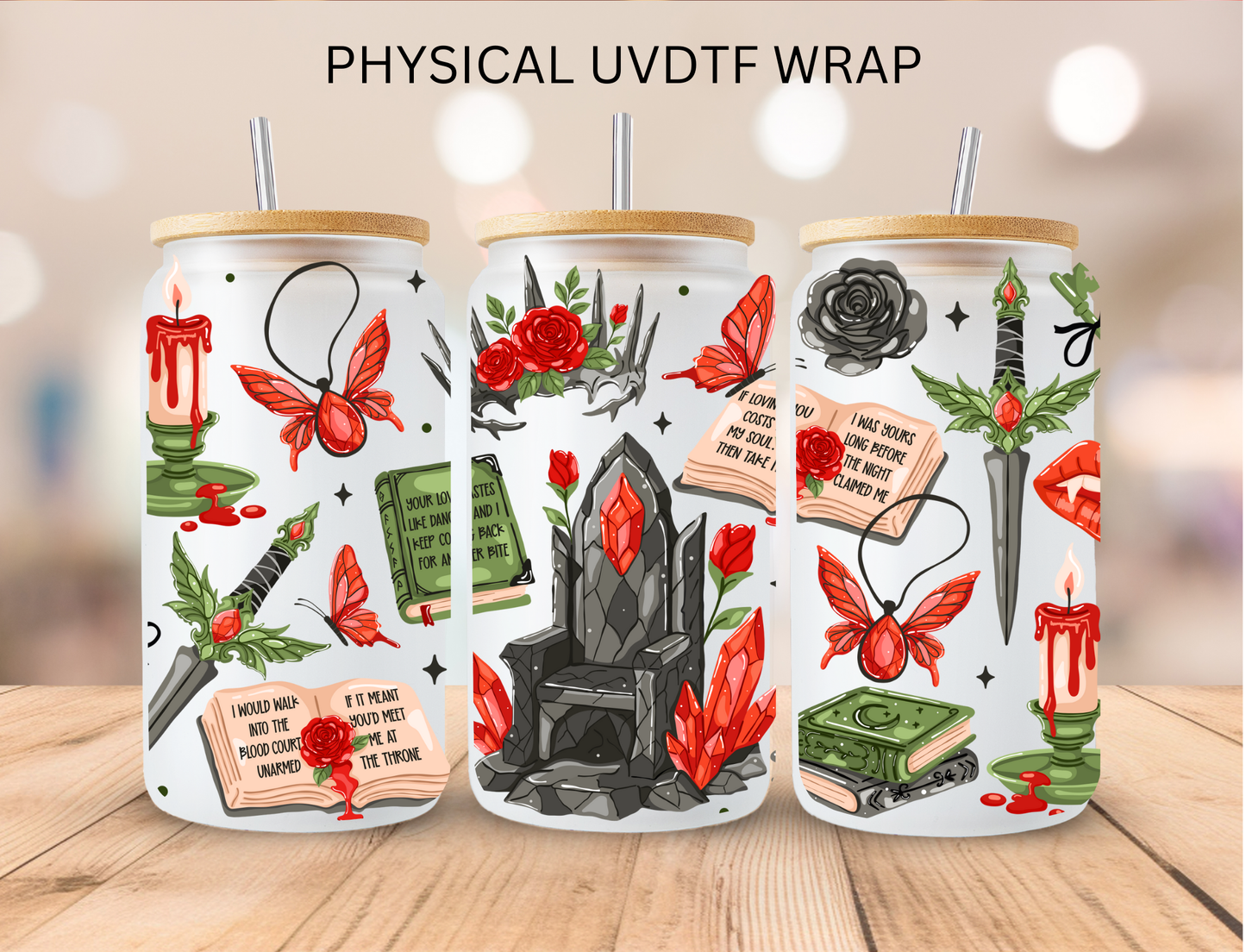 Romantic Vampire Book Lover - 16 oz / 20 oz Libby UV DTF