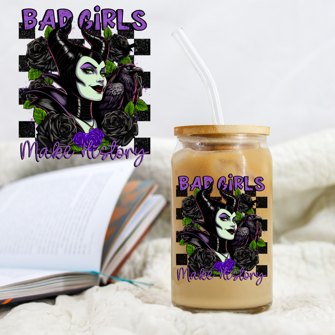 Bad Girl's Collection Checkered Mal Villain - UV DTF Libby Decal CSTAGE EXCLUSIVE