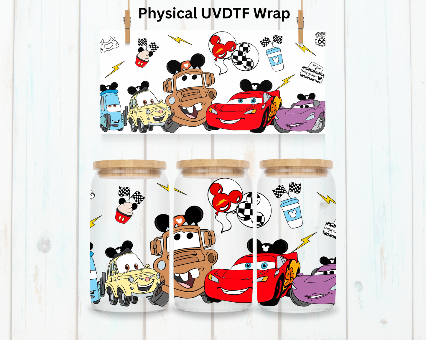 Cars Crew Tow Truck - 16 oz / 20 oz Libby UV DTF