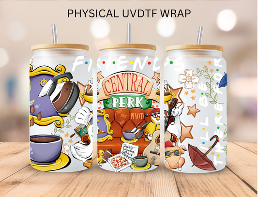 Central Perk (White) - 16 oz / 20 oz Libby UV DTF Wrap