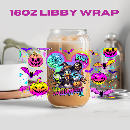 Halloween Funny Neon Collection - 16 oz / 20 oz Libby UV DTF Wrap
