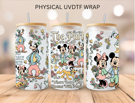 Watercolor Park - 16 oz / 20 oz Libby UV DTF Wrap