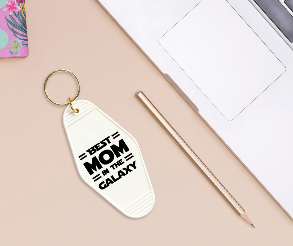 Best Mom In The Galaxy - UVDTF Motel Keychain Set Of 6 RTS