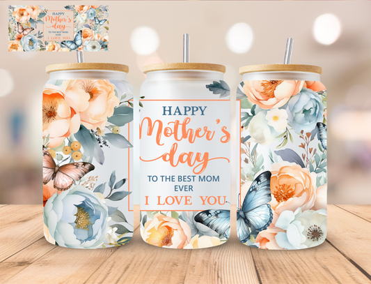 Happy Mothers Day - 16 oz / 20 oz Libby UV DTF Wrap