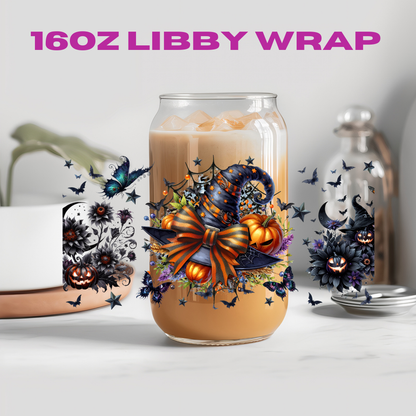 Halloween Spooky Witch Hat Collection - 16 oz / 20 oz Libby UV DTF Wrap