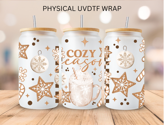 Christmas Gingerbread Cozy Season - 16 oz / 20 oz Libby UV DTF Wrap