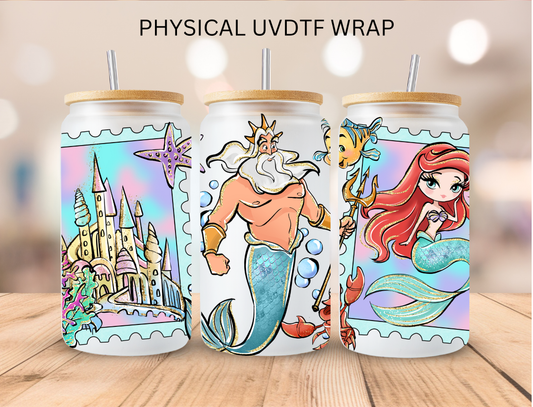 Mermaid Stamps Collection - 16 oz / 20 oz Libby UV DTF Wrap