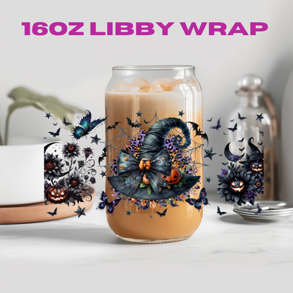 Halloween Spooky Witch Hat Collection - 16 oz / 20 oz Libby UV DTF Wrap
