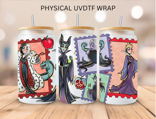 Villains Stamps Collection - 16 oz / 20 oz Libby UV DTF Wrap