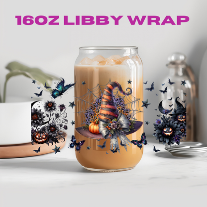 Halloween Spooky Witch Hat Collection - 16 oz / 20 oz Libby UV DTF Wrap