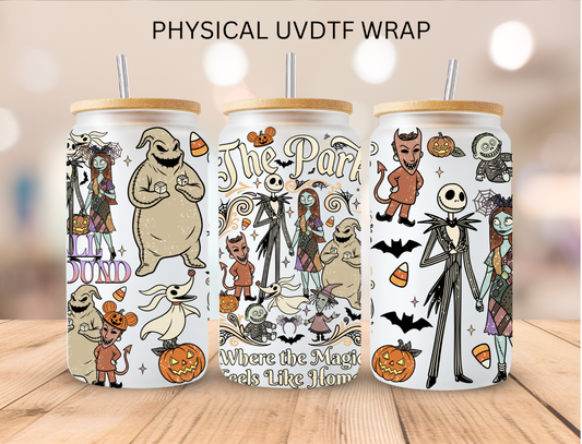 Watercolor Halloween The Park - 16 oz / 20 oz Libby UV DTF Wrap