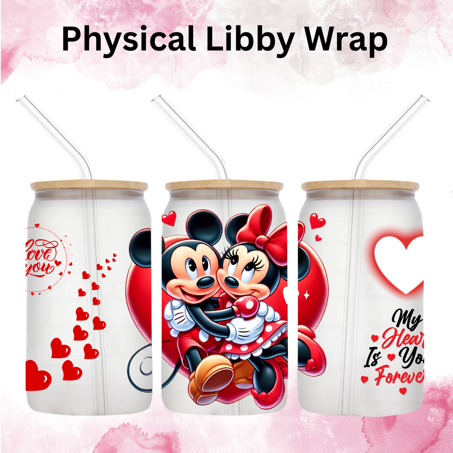 Valentines Day Mouse Couple - 16 oz / 20 oz Libby UV DTF