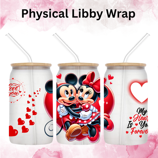 Valentines Day Mouse Couple - 16 oz / 20 oz Libby UV DTF