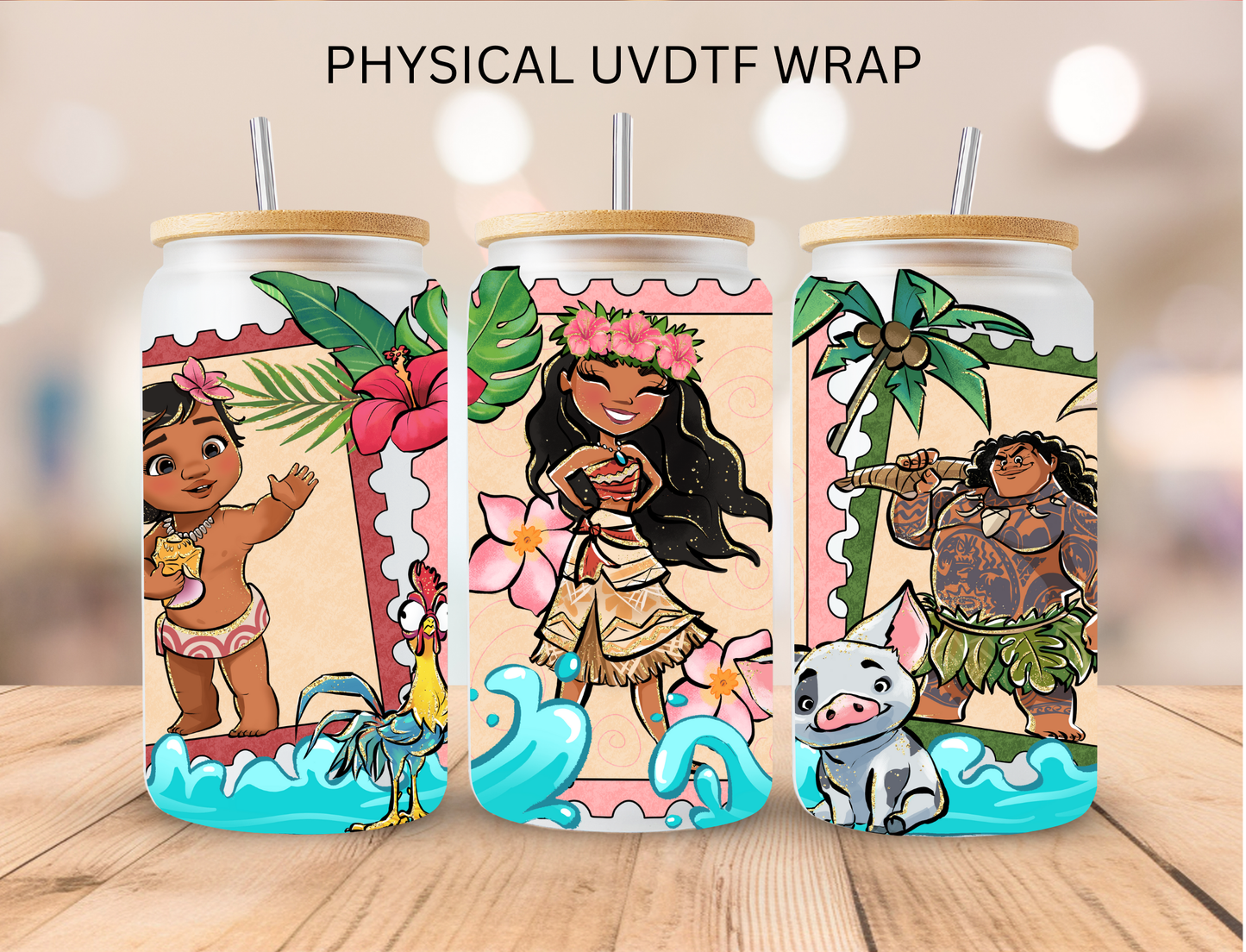 Hook Princess Stamps Collection - 16 oz / 20 oz Libby UV DTF Wrap