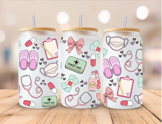 Medical First Aid Nurse - 16 oz / 20 oz Libby UV DTF Wrap