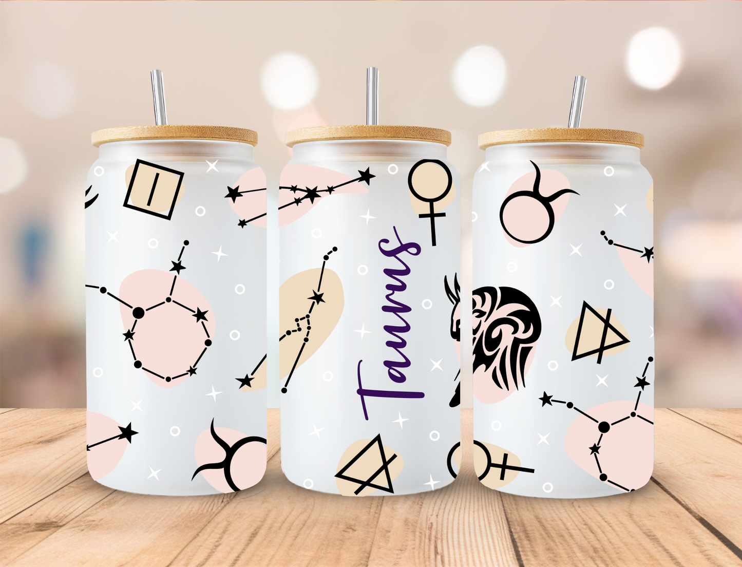 Zodiac Signs Collection - 16 oz / 20 oz Libby UV DTF Wrap