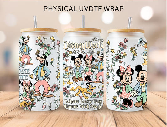 Watercolor Castle World (2) - 16 oz / 20 oz Libby UV DTF Wrap