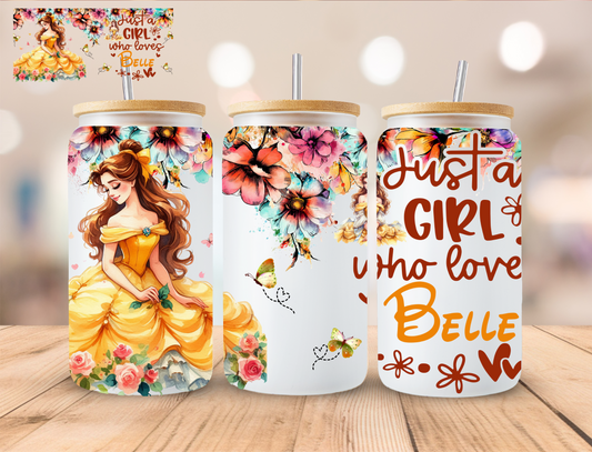 Gril Who Loves Sea Villian - 16 oz / 20 oz Libby UV DTF Wrap