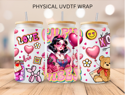 Valentines Cupid Vibes Apple Princess - 16 oz / 20 oz Libby UV DTF