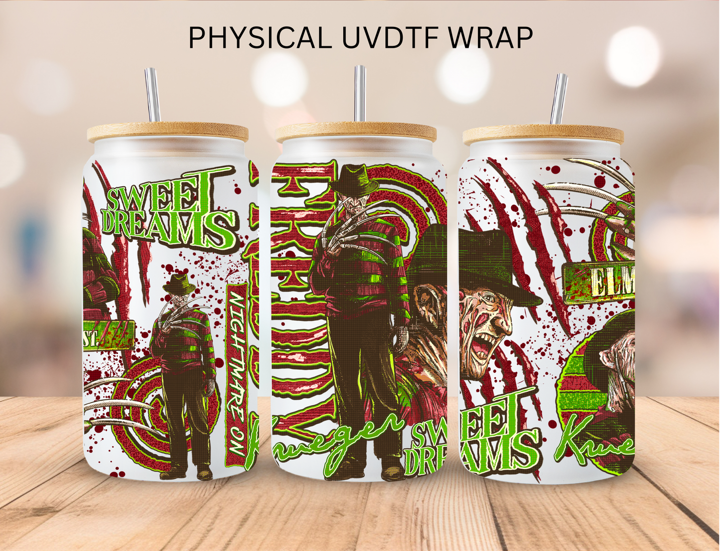 Horror Sweet Dreams Freddy - 16 oz / 20 oz Libby UV DTF