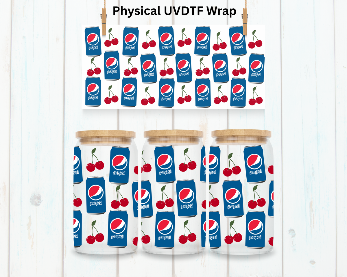 Cherry Pep Canned Soda - 16 oz / 20 oz Libby UV DTF