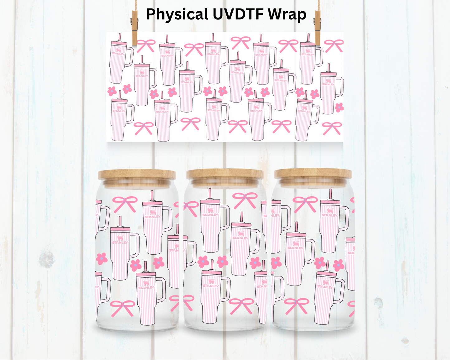 Coquette Pink Tumbler - 16 oz / 20 oz Libby UV DTF